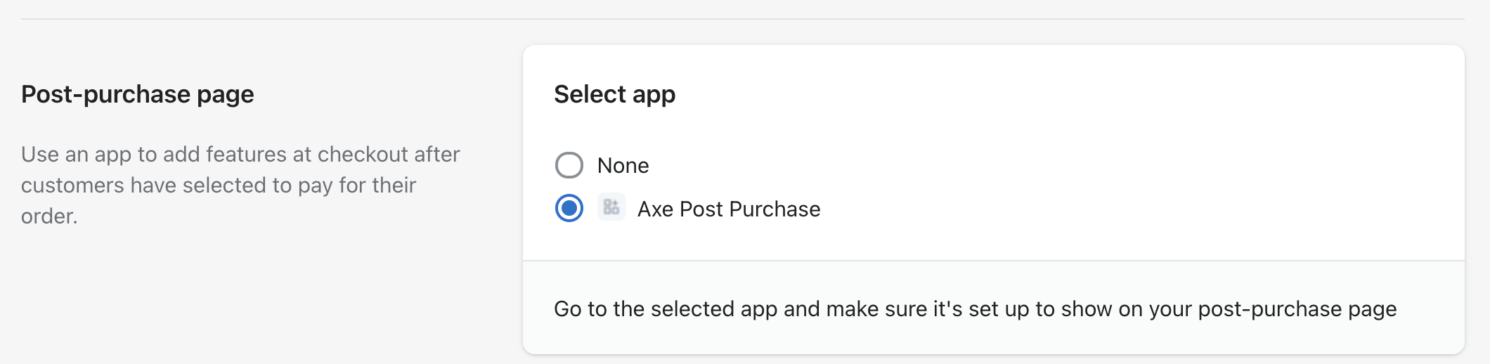 The Checkout Settings page of your Shop.
